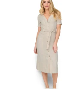 ONLY Maxikleid Siesta mit Kragen und Brusttaschen