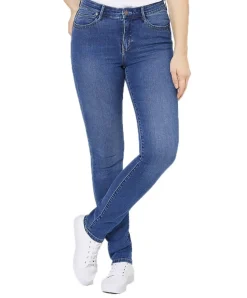 Paddock’s Jeans Slim Fit Pat mit High Rise in Mittelblau