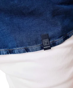 Paddocks Jeanshemd in Indigoblau mit Western-Look