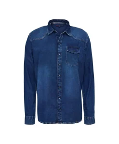 Paddocks Jeanshemd in Indigoblau mit Western-Look