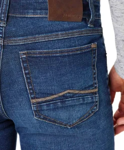Paddocks Ranger Pipe Jeans in mittelblauer Waschung