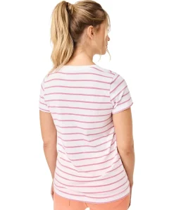 Paddocks T-Shirt gestreift mit Rundhals in Rosaton