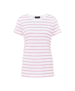 Paddocks T-Shirt gestreift mit Rundhals in Rosaton