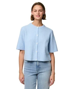Pieces Cardigan Silly mit Rundhals in Hellblau