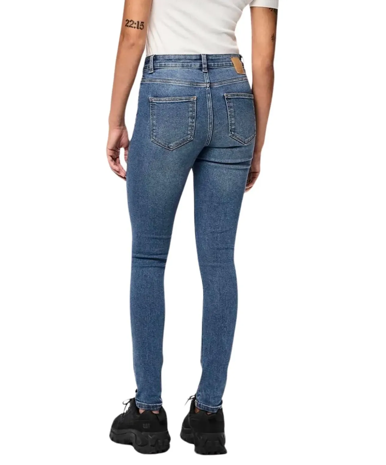 Pieces Dana Jeans Skinny Fit in Mittelblau