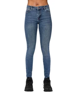 Pieces Dana Jeans Skinny Fit in Mittelblau