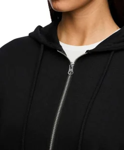 Pieces Hoodie Zip Chilli in Schwarz