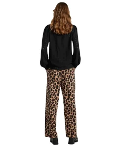 Pieces Hose Gurla mit Leo-Print