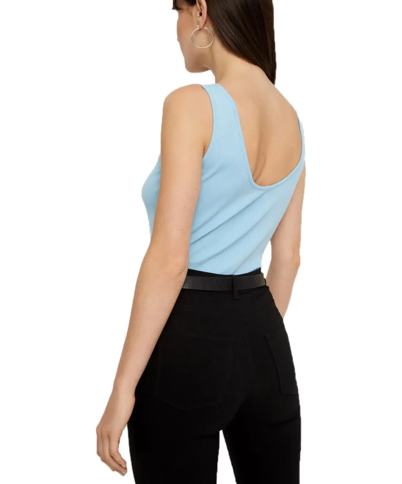 Pieces Jeggings mit hohe Taille in Schwarz