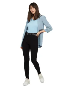 Pieces Jeggings mit hohe Taille in Schwarz