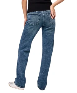 Pieces Kelly Jeans Straight Fit in mittelblauer Waschung