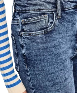 Pieces Kelly Jeans Straight Fit in Stone-Waschung