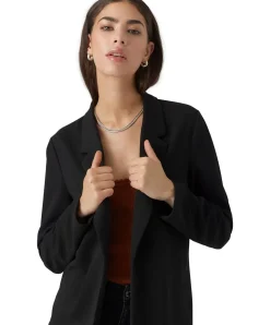 Vero Moda Blazer Livia Extra Lang in Schwarz