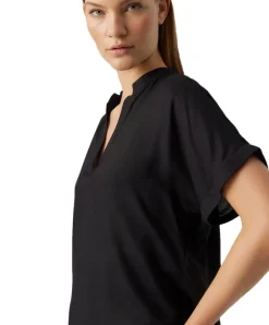 Vero Moda Blusenshirt Beauty mit Splitneck in Schwarz