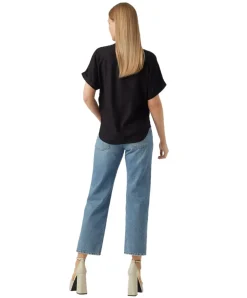Vero Moda Blusenshirt Beauty mit Splitneck in Schwarz