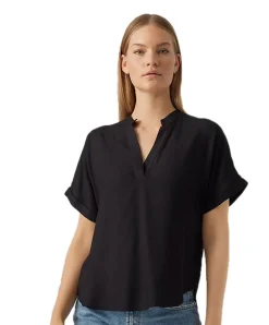 Vero Moda Blusenshirt Beauty mit Splitneck in Schwarz