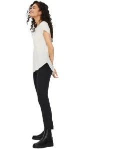 Vero Moda Blusenshirt Becca Plain mit Rundhals in Weiß