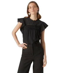 Vero Moda Blusenshirt Trine in Schwarz