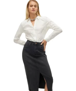 Vero Moda Bodybluse Lady in weiß mit Kentkragen