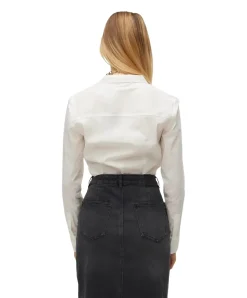 Vero Moda Bodybluse Lady in weiß mit Kentkragen