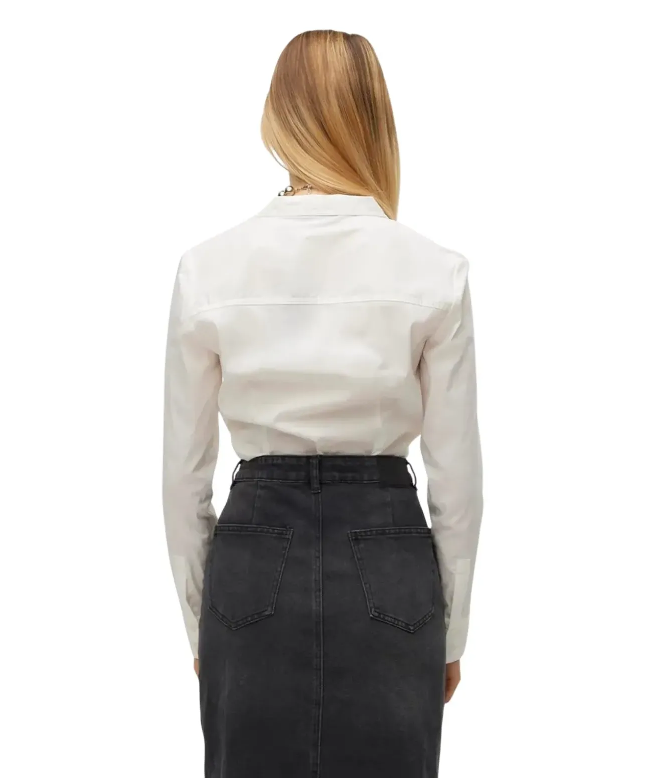 Vero Moda Bodybluse Lady in weiß mit Kentkragen