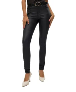 Vero Moda Coated Jeans Skinny Fit Seven in Schwarz
