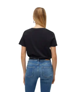 Vero Moda Damen Basic T-Shirt Paula in Schwarz