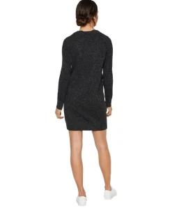 Vero Moda Damen Strickkleid Doffy mit Langarm in Schwarz