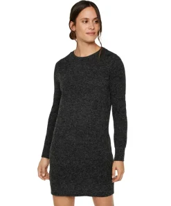 Vero Moda Damen Strickkleid Doffy mit Langarm in Schwarz