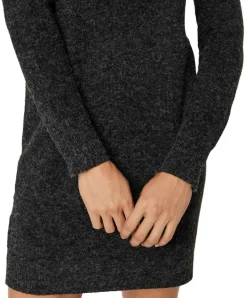 Vero Moda Damen Strickkleid Doffy mit Langarm in Schwarz