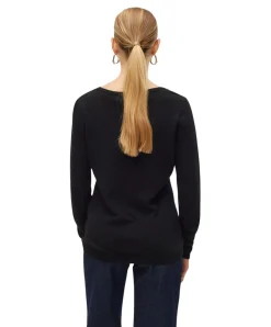 Vero Moda Damen Strukturpullover Care in Schwarz