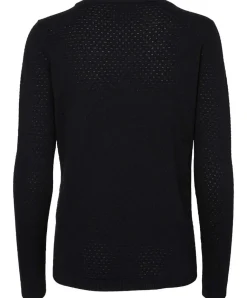 Vero Moda Damen Strukturpullover Care in Schwarz