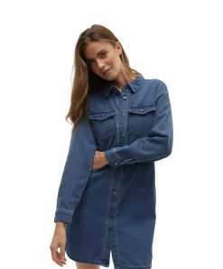 Vero Moda Denim-Kleid Jennie in Stone-Waschung