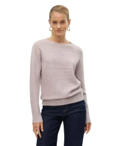 Vero Moda Doffy - Rosa Strickpullover mit Rundhals