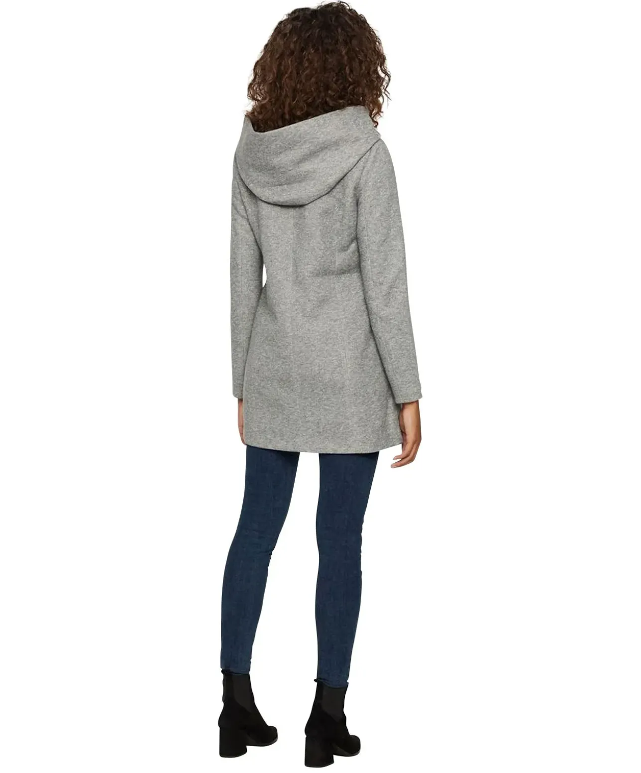Vero Moda Dona - Kurzmantel in grau melierter Optik