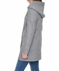 Vero Moda Dona - Kurzmantel in grau melierter Optik