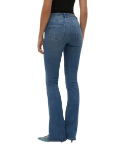 Vero Moda Flash Jeans Flared in Mittelblau