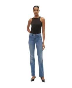 Vero Moda Flash Jeans Straight in Mittelblau
