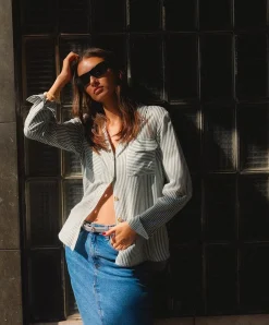 Vero Moda Hemdbluse Bumby in Streifendesign