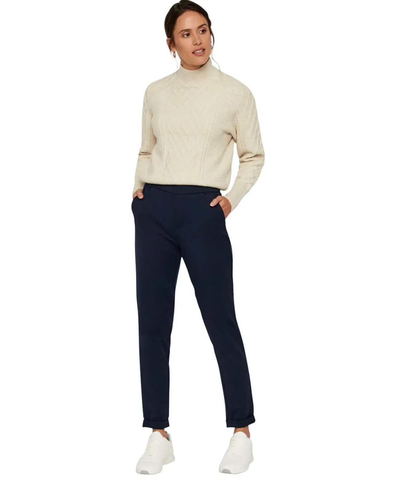 Vero Moda Hose Maya in dunkelblau mit normaler Taille