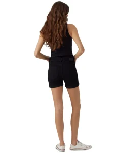 Vero Moda Jeans Shorts Luna mit Umschlagsaum in Schwarz
