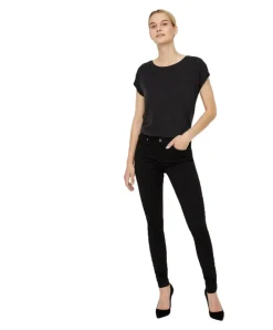 Vero Moda Jeans Slim Fit Lux in tiefschwarzem Denim