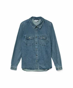 Vero Moda Jeanshemd Jennie in indigoblauer Waschung