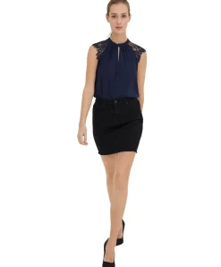 Vero Moda Jeansrock Faith in schwarzem Black Denim