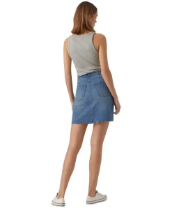 Vero Moda Jeansrock Rosie mit hoher Taille in Used Look