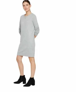 Vero Moda Langarm Strickkleid Doffy in Hellgau