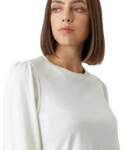 Vero Moda Langarmshirt Kelly mit Ballonärmel in Weiß
