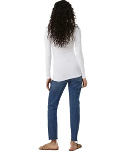 Vero Moda Langarmshirt Maxi in weißen Bright White