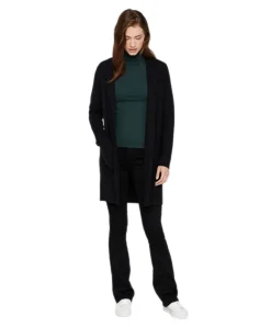 Vero Moda Langer Cardigan Tasty in Schwarz mit Pattentaschen