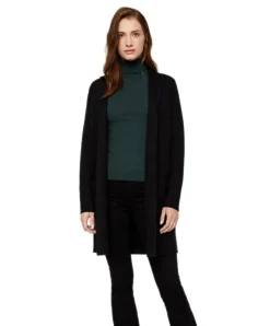 Vero Moda Langer Cardigan Tasty in Schwarz mit Pattentaschen